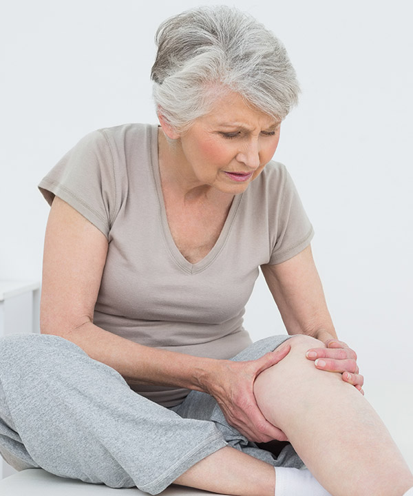 Image of woman with knee stiffness